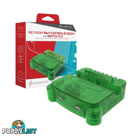 Hyperkin RetroN S64 Lime Green Dock for Switch - Hyperkin - Switch Accessory GTIN/EAN/UPC: 810007710396