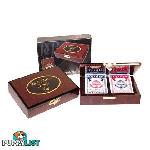 Dal Rossi Wooden Storage Box with Playing Cards - Dal Rossi Italy - Tabletop Board Game GTIN/EAN/UPC: 9331863000694