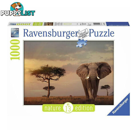 Ravensburger Nature Edition Elephant of the Masai Mara 1000 Piece Jigsaw Puzzle - Ravensburger - Tabletop Jigsaw Puzzle GTIN/EAN/UPC: 4005556151592