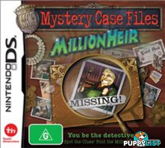 Mystery Case Files: MillionHeir [Pre-Owned] (DS) - Nintendo - P/O DS Software GTIN/EAN/UPC: 045496739782