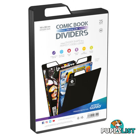 Ultimate Guard Premium Comic Book Dividers (Black) - Ultimate Guard - Tabletop Accessory GTIN/EAN/UPC: 4260250077290