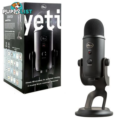 Blue Yeti Black Out Professional USB Microphone - Blue - Streaming GTIN/EAN/UPC: 097855160539