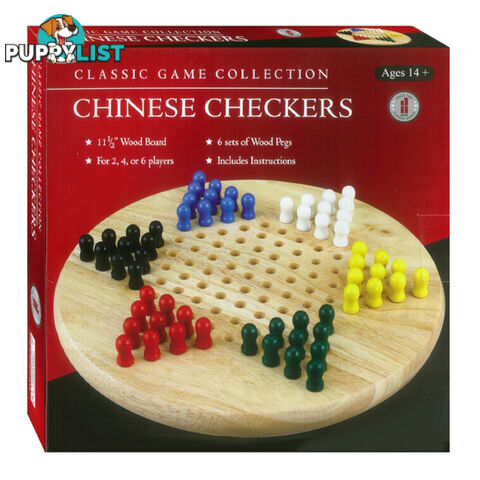 Classic Games Collection Chinese Checkers With Wooden Pegs Board Game - Hansen Classic Games - Tabletop Board Game GTIN/EAN/UPC: 025766075505