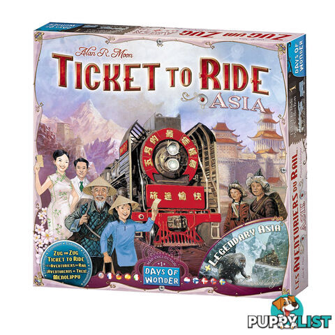 Ticket to Ride Asia Expansion Board Game - Days of Wonder - Tabletop Board Game GTIN/EAN/UPC: 824968117736