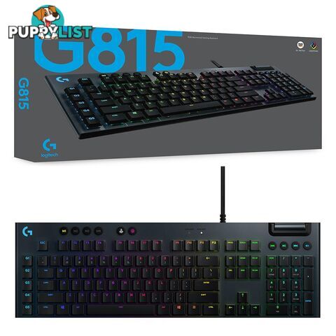 Logitech G815 Lightsync RGB GL Tactile Mechanical Gaming Keyboard - Logitech - PC Accessory GTIN/EAN/UPC: 097855149077