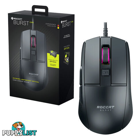 Roccat Burst Core Extreme Lightweight Optical Core Gaming Mouse (Black) - Roccat - PC Accessory GTIN/EAN/UPC: 731855507504