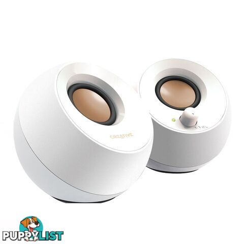 Creative Pebble 2.0 Modern USB Desktop Speakers (White) - Creative Technology Ltd. - PC Accessory GTIN/EAN/UPC: 054651192133