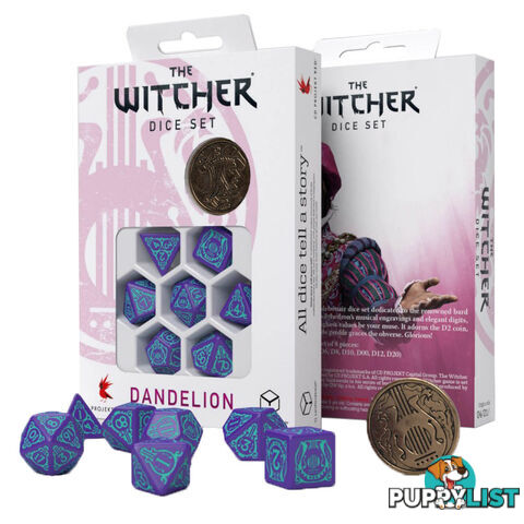 Q Workshop The Witcher Dandelion Half a Century of Poetry Dice Set - Q Workshop - Tabletop Accessory GTIN/EAN/UPC: 5907699496112