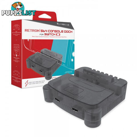 Hyperkin RetroN S64 Smoke Grey Dock for Switch - Hyperkin - Switch Accessory GTIN/EAN/UPC: 810007710471