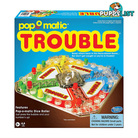 Trouble Pop-O-Matic Classic Edition Board Game - Hasbro - Tabletop Board Game GTIN/EAN/UPC: 714043011762