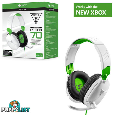 Turtle Beach Recon 70X White Gaming Headset for Xbox One & Xbox Series X - Turtle Beach - Headset GTIN/EAN/UPC: 731855024551