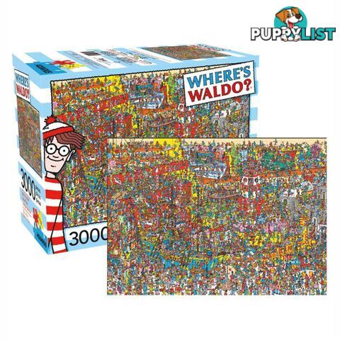 Aquarius Where's Waldo 3000 Piece Jigsaw Puzzle - Aquarius - Tabletop Jigsaw Puzzle GTIN/EAN/UPC: 840391126213