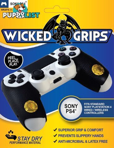 Wicked Grips Controller Grip & Thumb Grip Combo for PS4 Controller - Wicked Grips - PS4 Accessory GTIN/EAN/UPC: 867175000415