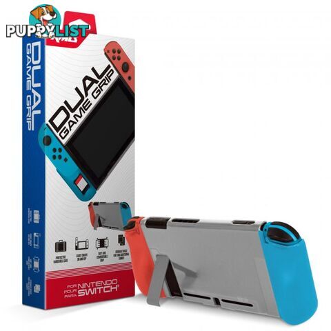 KMD Dual Game Grip Case for Nintendo Switch (Red & Blue) - KMD - Switch Accessory GTIN/EAN/UPC: 849172011281