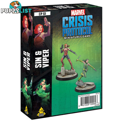 Marvel Crisis Protocol Sin & Viper Character Pack Miniatures Board Game - Atomic Mass Games - Tabletop Miniatures GTIN/EAN/UPC: 841333109943