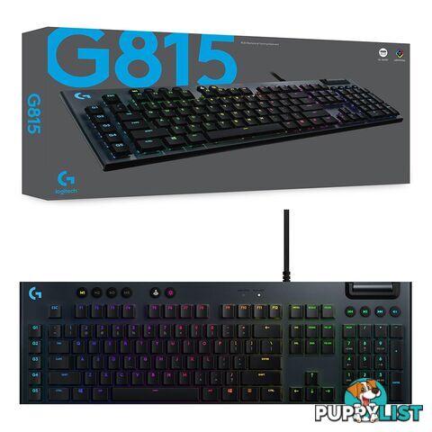 Logitech G815 Lightsync RGB GL Clicky Mechanical Gaming Keyboard - Logitech - PC Accessory GTIN/EAN/UPC: 097855149091