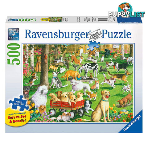 Ravensburger At the Dog Park 500 Piece Large Format Puzzle - Ravensburger - Tabletop Jigsaw Puzzle GTIN/EAN/UPC: 4005556148707