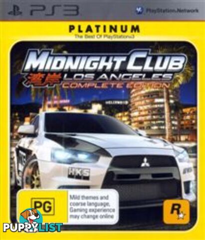 Midnight Club: Los Angeles Complete Edition [Pre-Owned] (PS3) - Rockstar Games - Retro P/O PS3 Software GTIN/EAN/UPC: 5026555402897