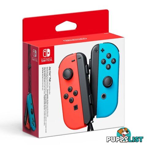 Nintendo Switch Joy-Con Neon Red & Blue Controller Set - Nintendo NINSWIJCNCP - Switch Accessory GTIN/EAN/UPC: 045496430566