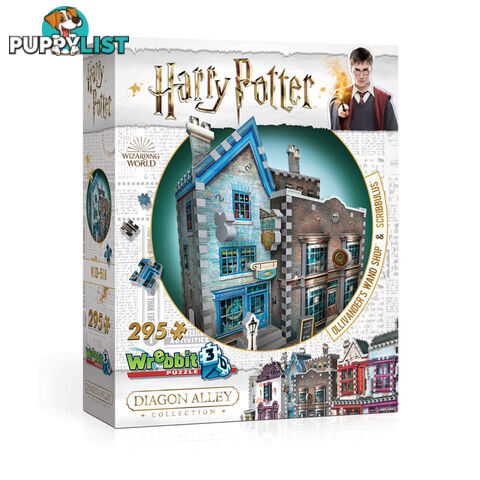 Wrebbit Harry Potter Ollivander's Wand Shop & Scribbulus 3D Puzzle 295 Pieces - Wrebbit Puzzles - Tabletop Jigsaw Puzzle GTIN/EAN/UPC: 665541005084