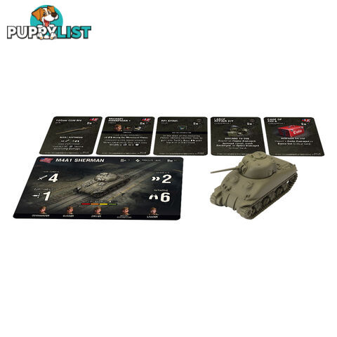 World of Tanks Miniatures Game Wave 2 Tank M4A1 75mm Sherman Expansion - Gale Force Nine - Tabletop Miniatures GTIN/EAN/UPC: 9781945625466