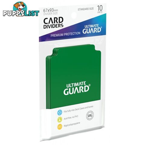 Ultimate Guard Card Dividers (Green) - Ultimate Guard - Tabletop Trading Cards Accessory GTIN/EAN/UPC: 4260250077344