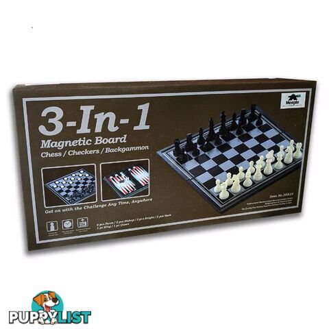 3 in 1 Chess Checkers Backgammon set with Magnetic Board - Puzzles & Games - Tabletop Board Game GTIN/EAN/UPC: 9331863001783