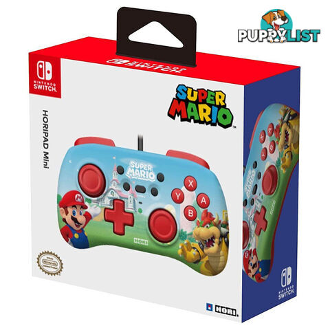 Hori Super Mario Striped Horipad Mini for Nintendo Switch - HORI - Switch Accessory GTIN/EAN/UPC: 810050910835