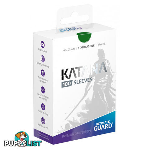 Ultimate Guard Katana 100 Sleeves (Green) - Ultimate Guard - Tabletop Trading Cards Accessory GTIN/EAN/UPC: 4260250073797