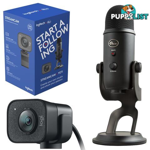 Logitech Blue Yeti Microphone & StreamCam Streaming Bundle - Logitech - Streaming GTIN/EAN/UPC: 3375893290232