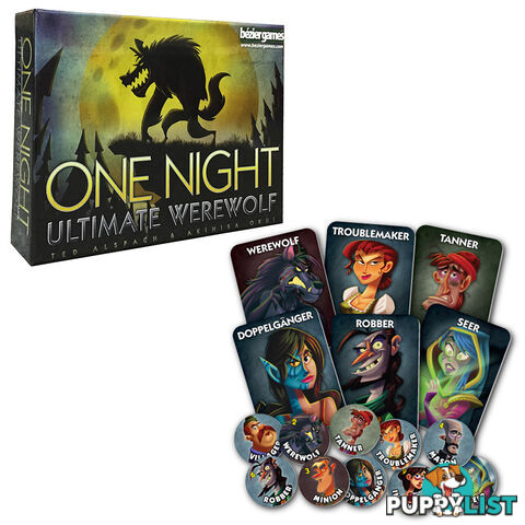 One Night Ultimate Werewolf Card Game - Bezier Games ASM098 - Tabletop Card Game GTIN/EAN/UPC: 689070013563