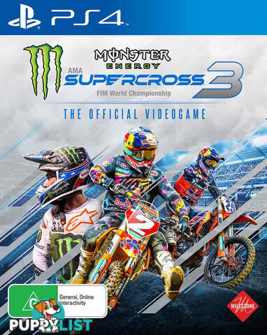 Monster Energy Supercross 3 (PS4) - 18POINT2 - PS4 Software GTIN/EAN/UPC: 8057168500141