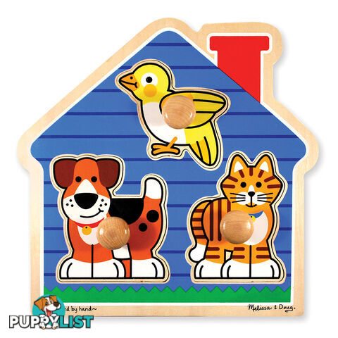 Melissa & Doug House Pets 3 Piece Jumbo Knob Jigsaw Puzzle - Melissa & Doug - Toys Games & Puzzles GTIN/EAN/UPC: 000772020558