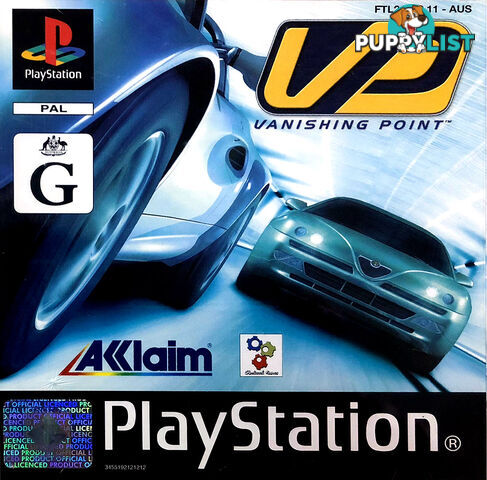 Vanishing Point (PS1) - Acclaim Entertainment - Retro PS1 Software GTIN/EAN/UPC: 3455192121212