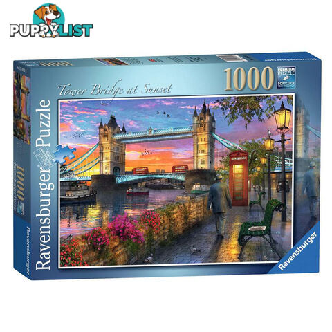 Ravensburger Tower Bridge at Sunset 1000 Piece Jigsaw Puzzle - Ravensburger - Tabletop Jigsaw Puzzle GTIN/EAN/UPC: 4005556150335