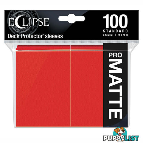 Ultra Pro Eclipse Matte Deck Protectors 100 Pack (Apple Red) - Ultra Pro - Tabletop Trading Cards Accessory GTIN/EAN/UPC: 074427156169