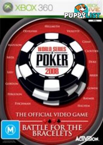 World Series Of Poker 2008 Bracelets [Pre-Owned] (Xbox 360) - Activision - P/O Xbox 360 Software GTIN/EAN/UPC: 5030917049927