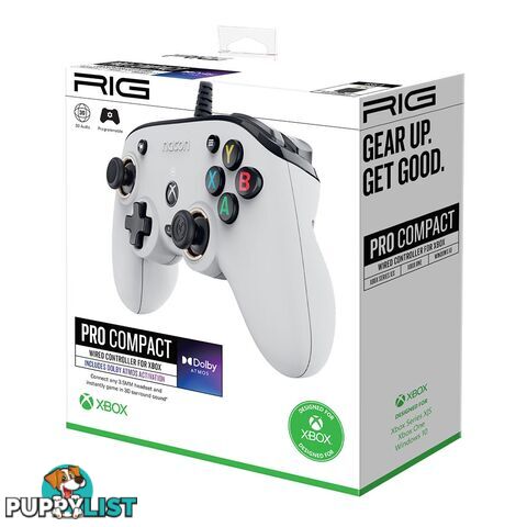 Nacon RIG Pro Compact Wired Controller for Xbox Series X|S, Xbox One & PC (White) - Nacon - Xbox Series X Accessory GTIN/EAN/UPC: 850018522618