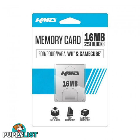 KMD 16mb Memory Card for Gamecube & Wii - KMD - Retro GameCube Accessory GTIN/EAN/UPC: 892044001422