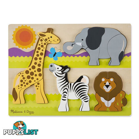 Melissa & Doug Safari Chunky Wooden Jigsaw Puzzle - Melissa & Doug - Toys Games & Puzzles GTIN/EAN/UPC: 000772037228