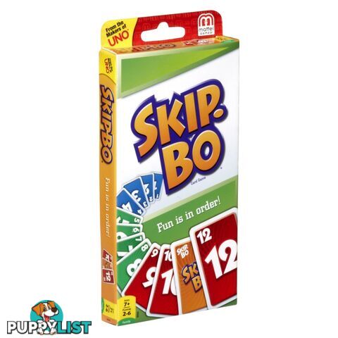 Skip Bo Card Game - Mattel Games 2315CM1 - Tabletop Card Game GTIN/EAN/UPC: 078206020504