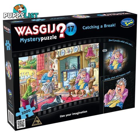 Wasgij Retro Mystery #17 Catching a Break 1000 Piece Jigsaw Puzzle - Holdson - Tabletop Jigsaw Puzzle GTIN/EAN/UPC: 9414131772391