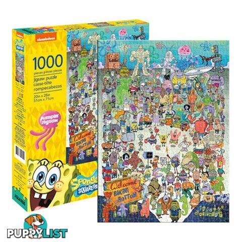 Aquarius Spongebob Squarepants Cast 1000 Piece Jigsaw Puzzle - Aquarius - Tabletop Jigsaw Puzzle GTIN/EAN/UPC: 840391138803