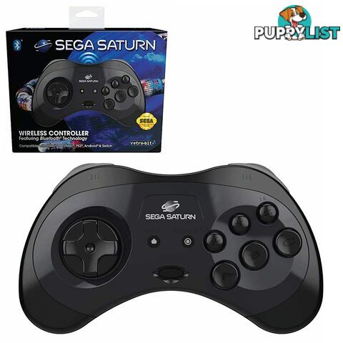 Retro-Bit Sega Saturn Bluetooth Arcade Controller for PC - Retro-bit - Retro Mega Drive Accessory GTIN/EAN/UPC: 7350002937044