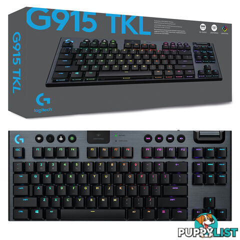 Logitech G915 TKL Lightspeed Wireless GL Clicky RGB Mechanical Gaming Keyboard - Logitech - PC Accessory GTIN/EAN/UPC: 097855155856