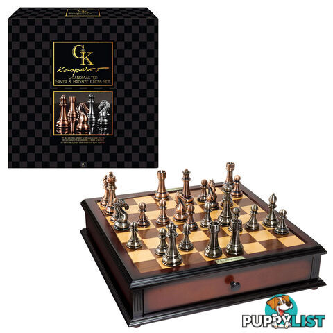 Kasparov Grandmasters Silver & Bronze Chess Set - Ambassador Games - Tabletop Board Game GTIN/EAN/UPC: 4897049306189