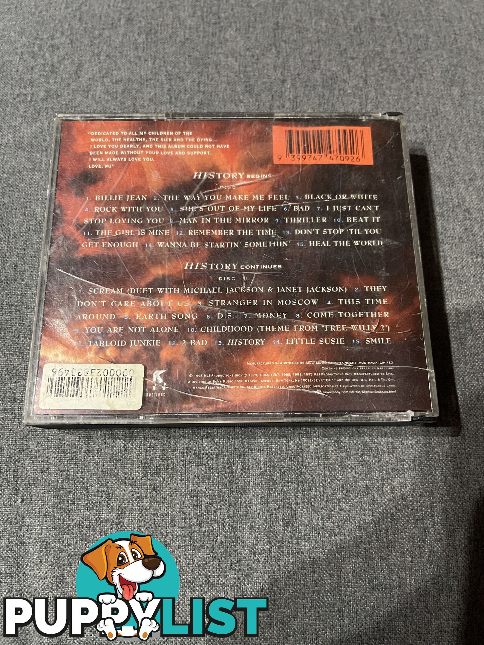 Michael Jackson History CD Original