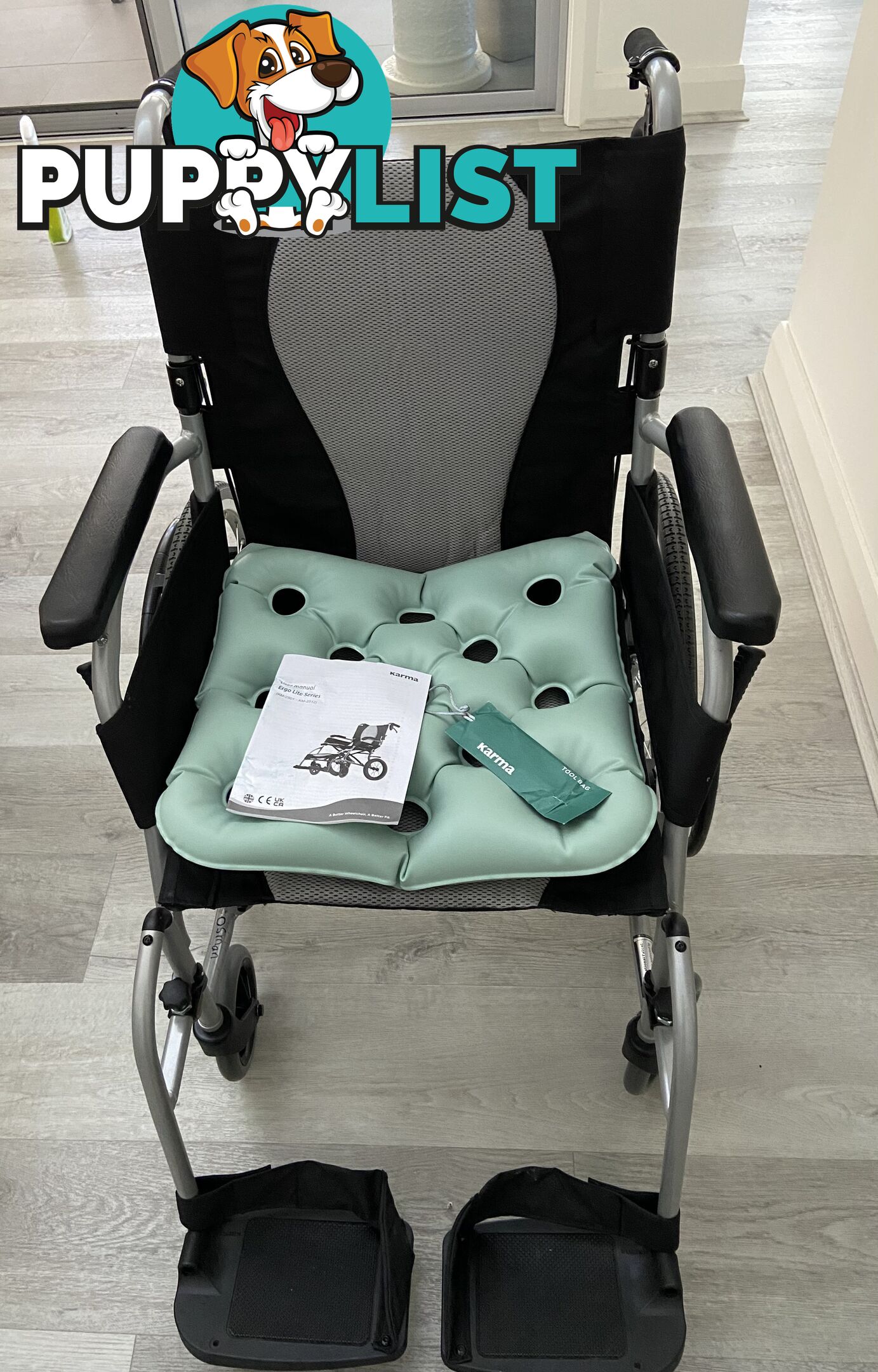 Wheelchair folding lightweight Karma 2512 Self propelled like new