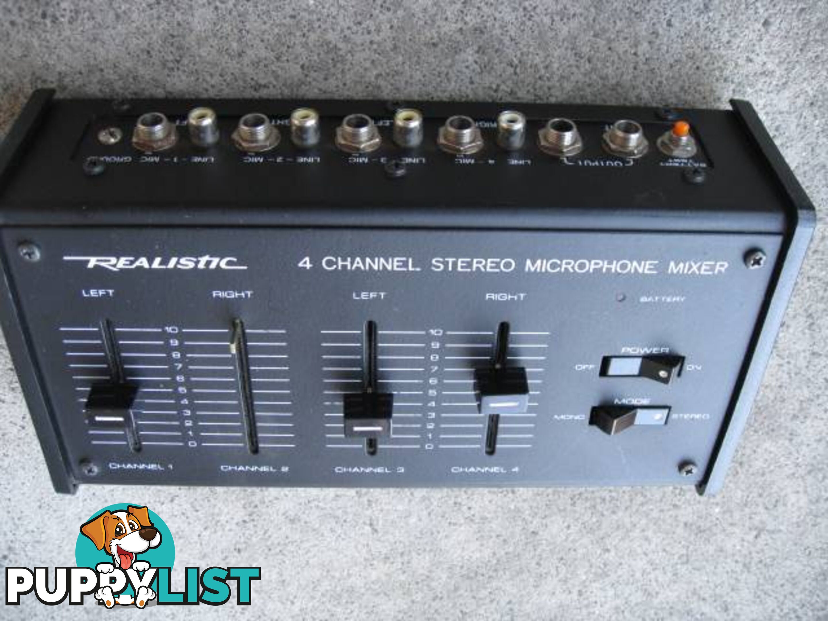 REALISTIC 4 CHANNEL STEREO MICROPHONE MIXER pickup 3168 or post