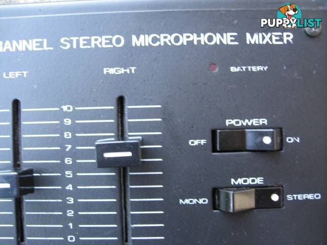 REALISTIC 4 CHANNEL STEREO MICROPHONE MIXER pickup 3168 or post